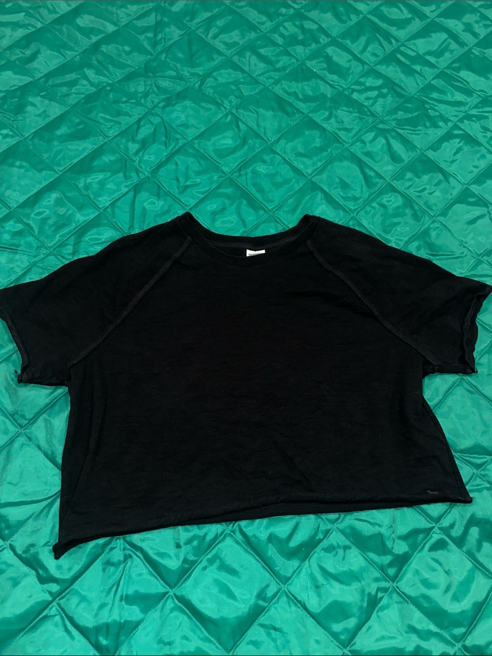 PINK Victoria's Secret Black Cropped Tee